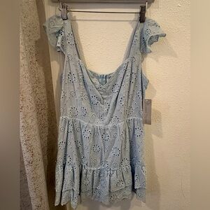 Never worn Big Water Blue Sky - light blue floral mini dress